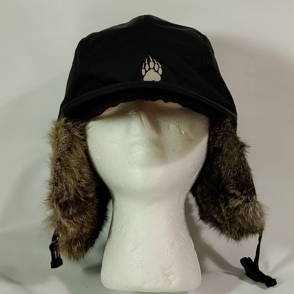 Duluth Trading AKHG Ushanka Fur Ball Cap Black New 2XL